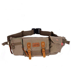 Canvas Messenger Bag Men Waist Bag