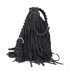 X-Online Lady Tassel Bag Faux Suede Messenger Cross-Body Bag