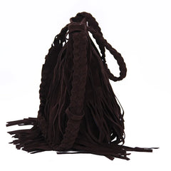 X-Online Lady Tassel Bag Faux Suede Messenger Cross-Body Bag