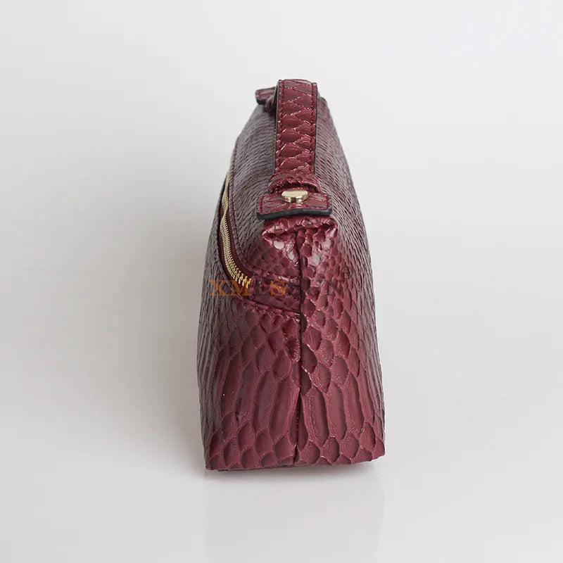 High Ostrich Pattern PU Leather Clutch Bag for Women