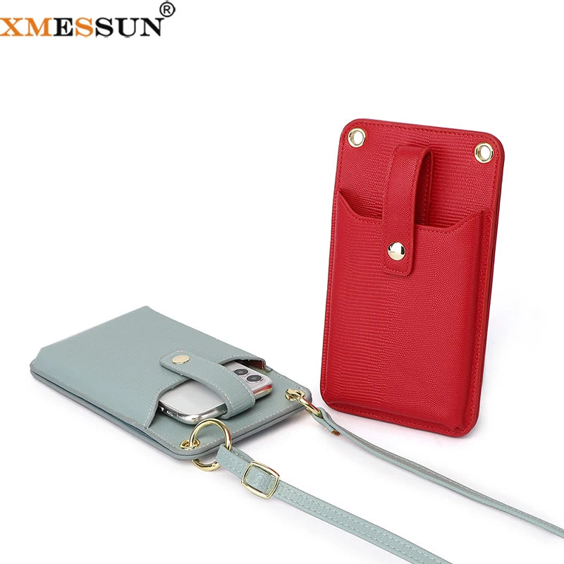Lizard Pattern Crossbody Phone Bag for Women Lady