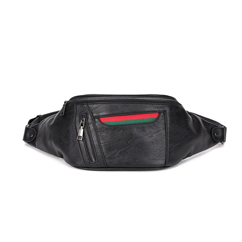 Xiao.p High Pu Leather Men's Waist Pack