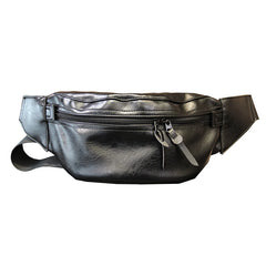 Xiao.p Men's Vintage Pu Leather Waist Bag with Belt Pack