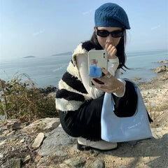 Xiuya Vintage Handbags for Women Autumn Underarm Shoulder Bag