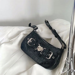 Y2k Crocodile Pattern Shoulder Bag for Women