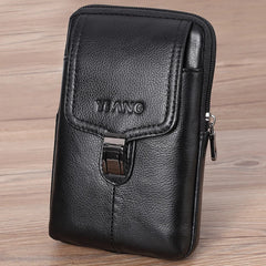 Oil Wax Cowhide Men's Belt Bag Small Travel Fanny Pack