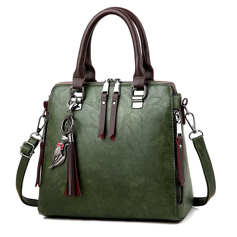 Women Handbags Top-Handle Shoulder Bag Casual Bag Cat PU Leather Ladies Spring