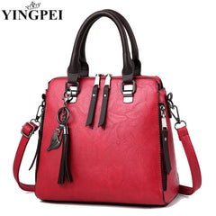 Women Handbags Top-Handle Shoulder Bag Casual Bag Cat PU Leather Ladies Spring
