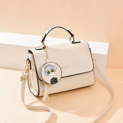 PU Leather Shoulder Messenger Bag Top-Handle Small Bag for Women