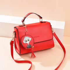 PU Leather Shoulder Messenger Bag Top-Handle Small Bag for Women