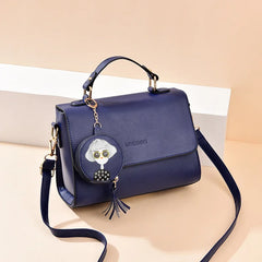 PU Leather Shoulder Messenger Bag Top-Handle Small Bag for Women