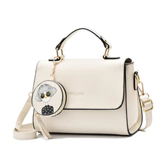 PU Leather Shoulder Messenger Bag Top-Handle Small Bag for Women
