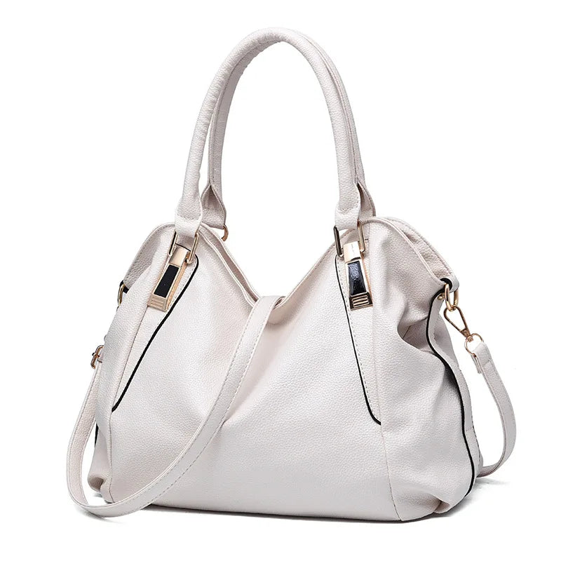 Women Shoulder Bags Solid Top-Handle Handbag PU Leather Tote