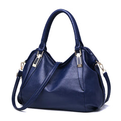 Women Shoulder Bags Solid Top-Handle Handbag PU Leather Tote