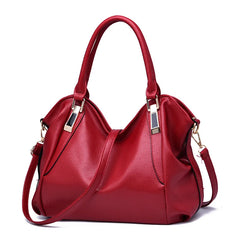 Solid Top-Handle Handbag Ladies PU Leather Tote Gray Khaki Purse