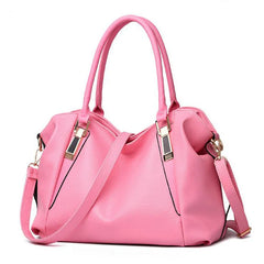 Women Shoulder Bags Solid Top-Handle Handbag PU Leather Tote