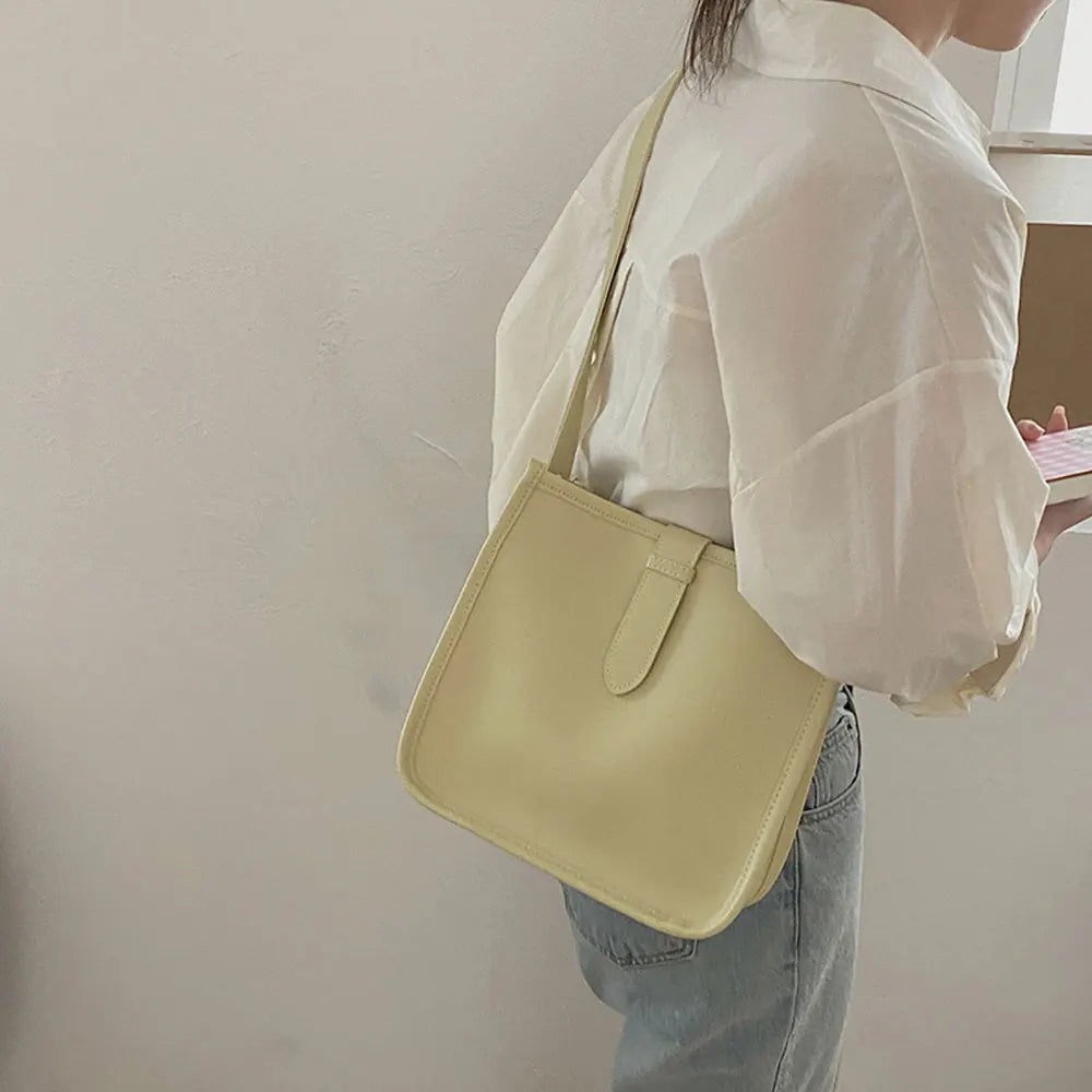 Vintage Leather Shoulder Bag Casual Ladies Clutch
