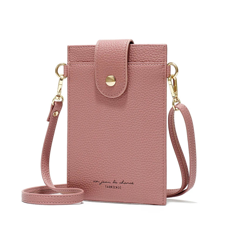 Women Crossbody Bag Pu Leather Ladies Messenger Purse with Cell Phone Pocket