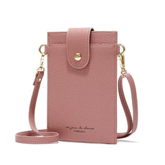 Women Crossbody Bag Pu Leather Ladies Messenger Purse with Cell Phone Pocket