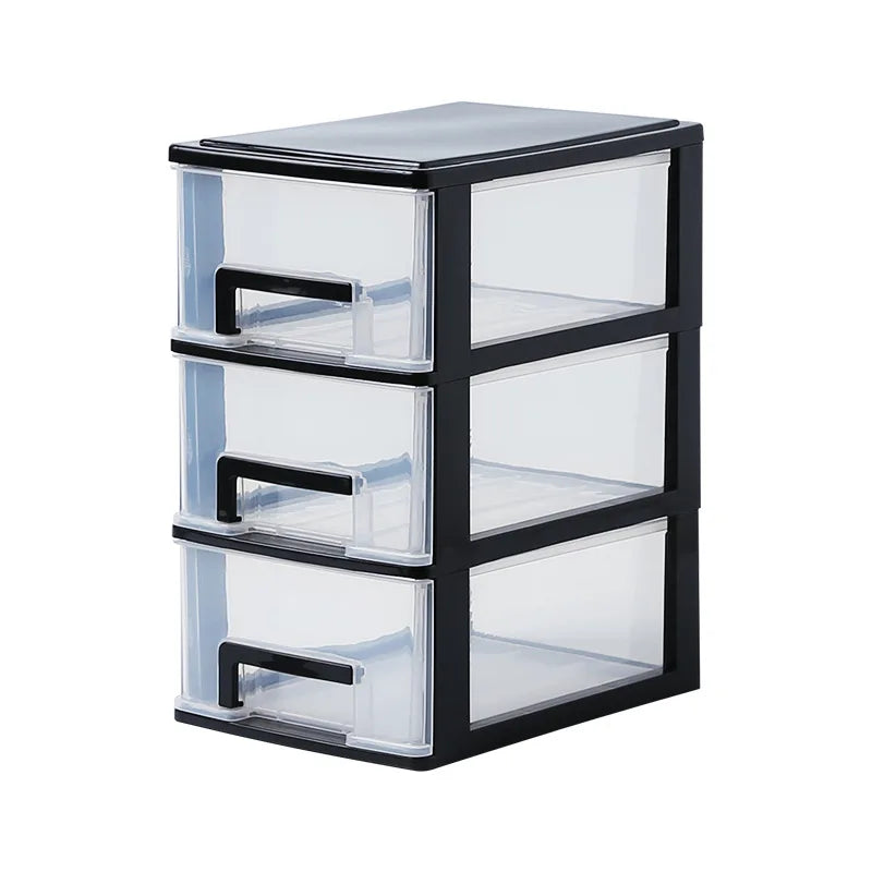 Yaxinya Storage Box Desktop Drawer Style Rack Transparent Classification Station