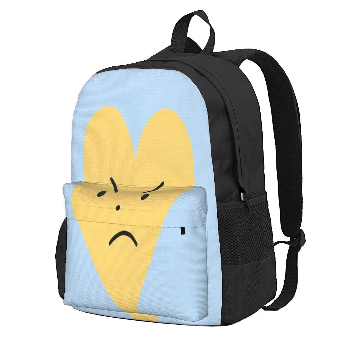 Yellow Angry Heart Backpacks Men's Backpacks Bags For Women Back Pack