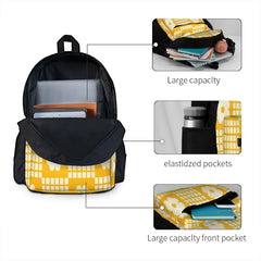 Yellow Check and Floral Backpacks for Men, Women, Kids