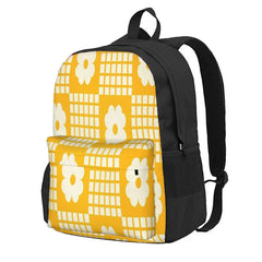 Yellow Check and Floral Backpacks for Men, Women, Kids