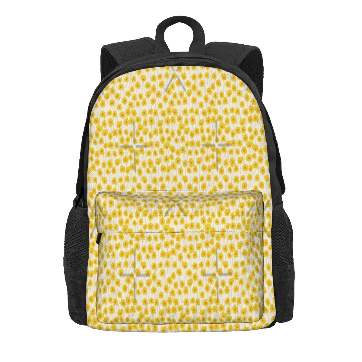 Yellow Flowers Backpacks Men's & Women's Kpop Zipper Backpacks