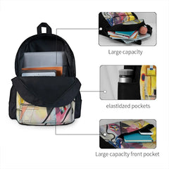 Wassily Backpack Yellow-Red-Blue 1925 Men's Women's School Bags