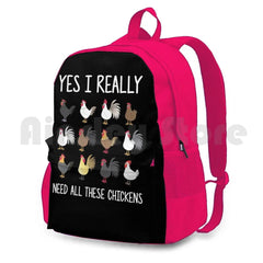 Funny Farming Outdoor Hiking Backpack Waterproof Camping Travel