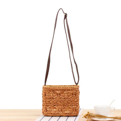Small Fresh Straw Cross Bag Hand-woven Stroage Bags