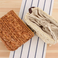 Small Fresh Straw Cross Bag Hand-woven Stroage Bags