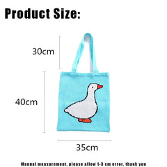 Knitting Shoulder Bag Reusable Shopping Pack Casual Tote Female Handbag