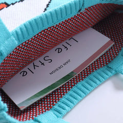 Knitting Shoulder Bag Reusable Shopping Pack Casual Tote Female Handbag