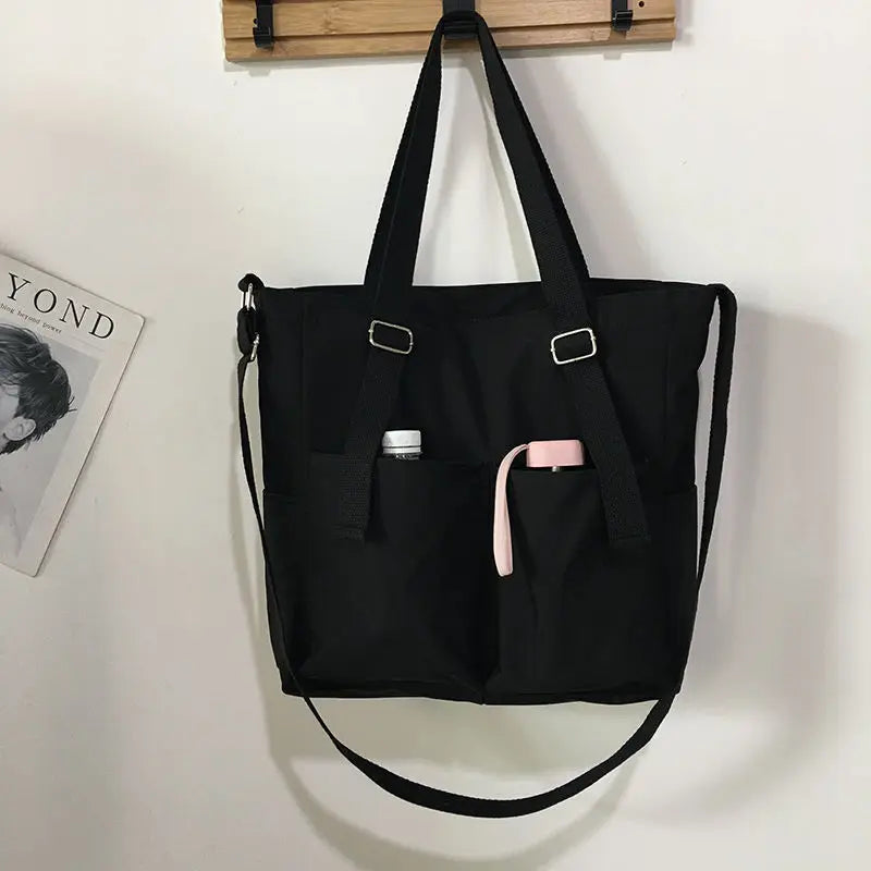 Casual Waterproof Oxford Shoulder Bag Girls Waterproof Bucket Bag