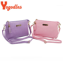 Crocodile Pattern Shoulder Bag Women PU Leather Messenger Bag Crossbody Handbag