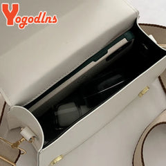 Women's PU Leather Flap Crossbody Bag Small Square Bag Purse