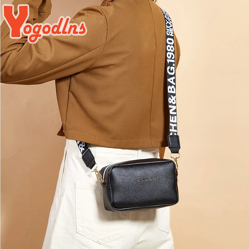 Small Square Bag For Women PU Leather Shoulder Messenger Bag