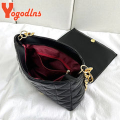 Lozenge Shoulder Bag with Thick Chains for Women