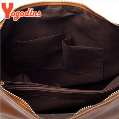 Vintage Soft Leather Hobos Crossbody Bag Large Capacity