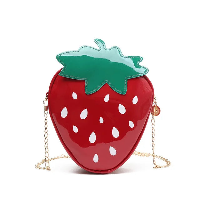 Sweet Strawberry Shape Crossbody Bag for Women