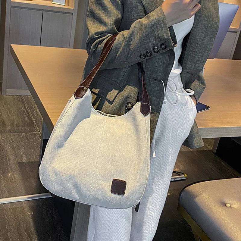 Girl Tote Bag Leisure Bag Canvas Handbag Modern Style
