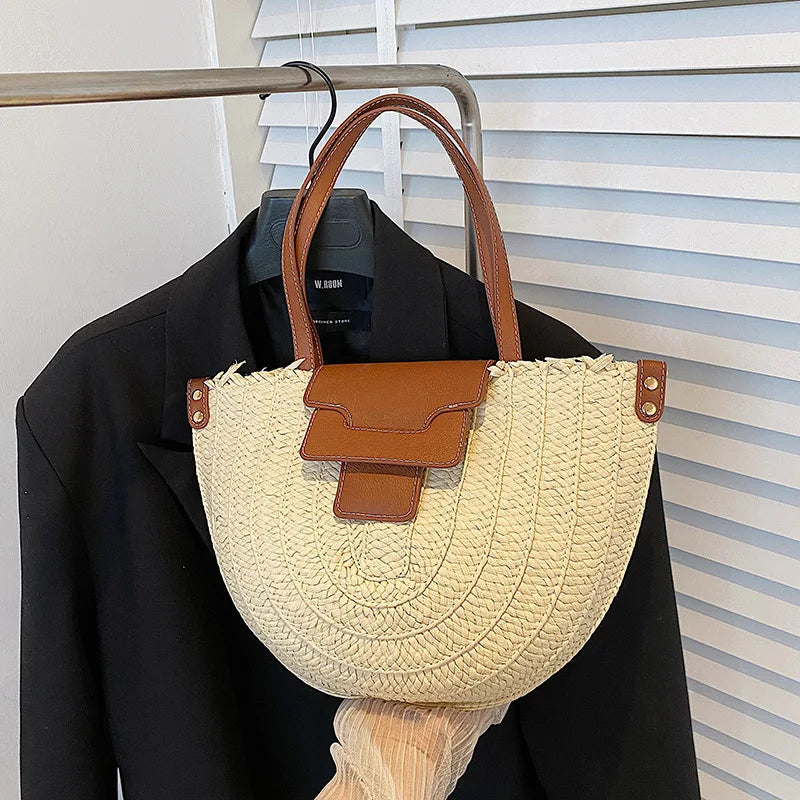 Woven Beach Bag Shoulder Bag Handbag Ladies Tote