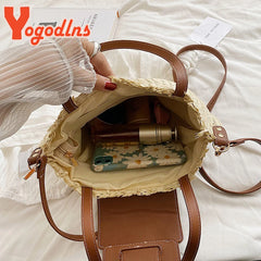 Woven Beach Bag Shoulder Bag Handbag Ladies Tote