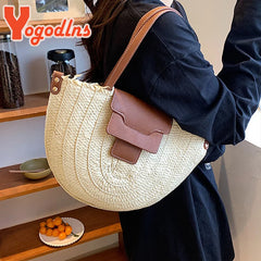 Woven Beach Bag Shoulder Bag Handbag Ladies Tote