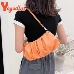 Pleated Cloud Bag For Women Candy Shoulder Bag Dumpling Bag Gilrs Handbag sac