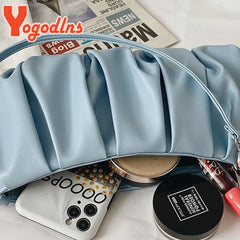 Pleated Cloud Bag For Women Candy Shoulder Bag Dumpling Bag Gilrs Handbag sac