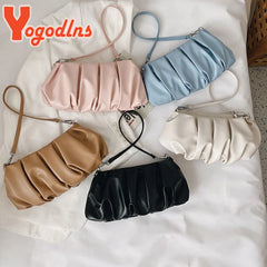 Pleated Cloud Bag For Women Candy Shoulder Bag Dumpling Bag Gilrs Handbag sac