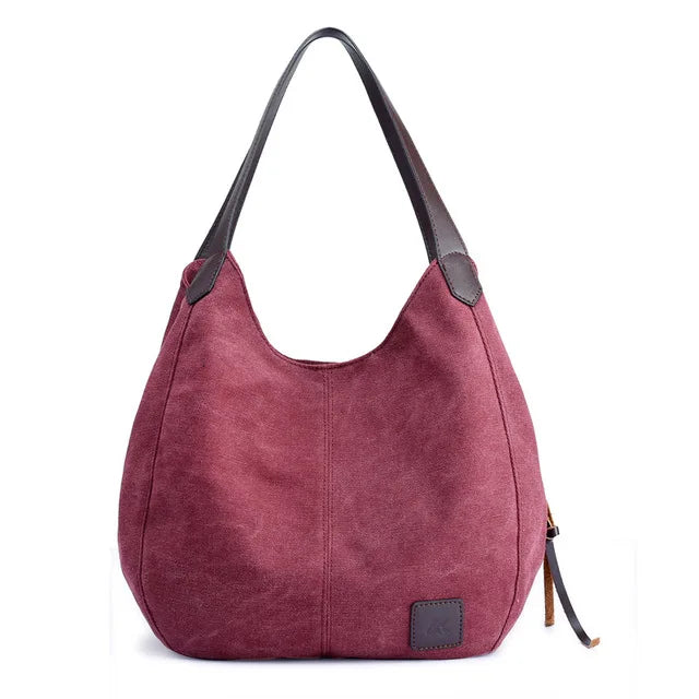 Vintage Canvas Handbag Large Capacity Shoulder Bag