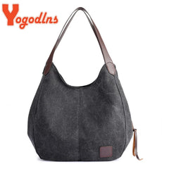 Vintage Canvas Handbag Large Capacity Shoulder Bag